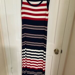 Style & Co patriotic maxi dress small